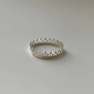 Crown Ring with Heart Design