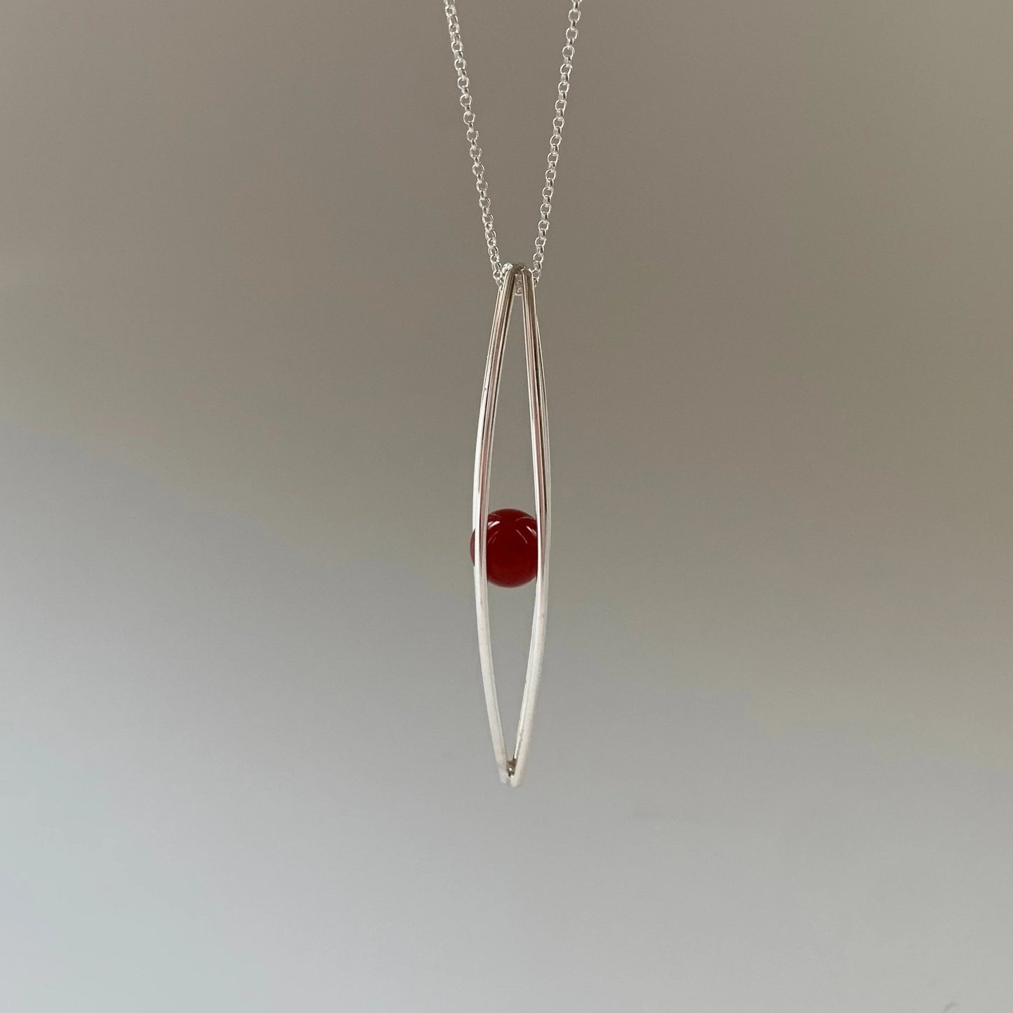 Captured Gemstone Sphere Pendant