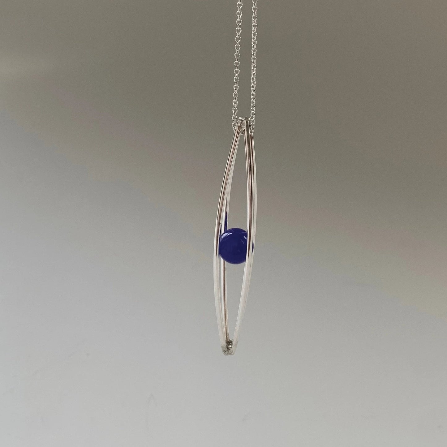 Captured Gemstone Sphere Pendant