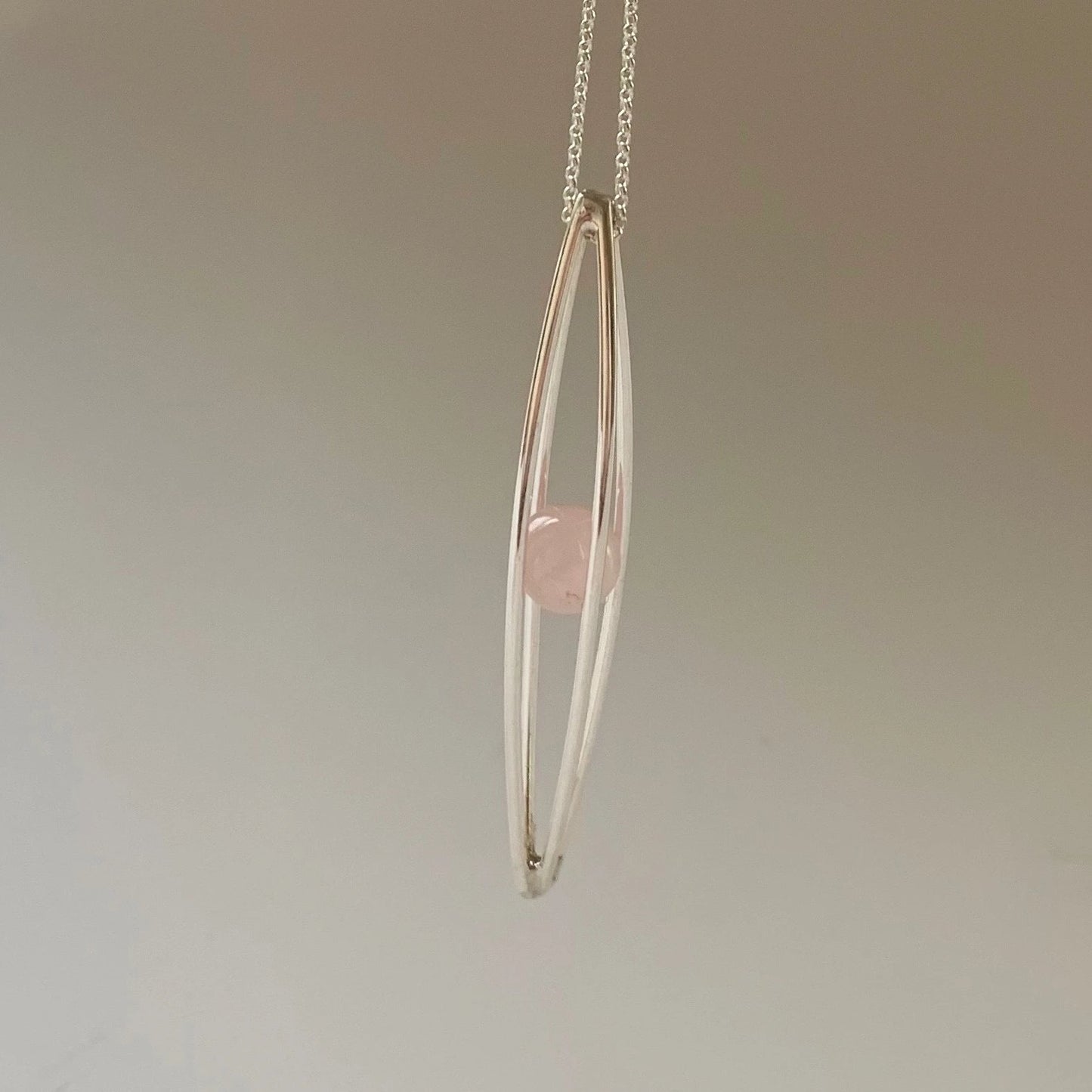 Captured Gemstone Sphere Pendant