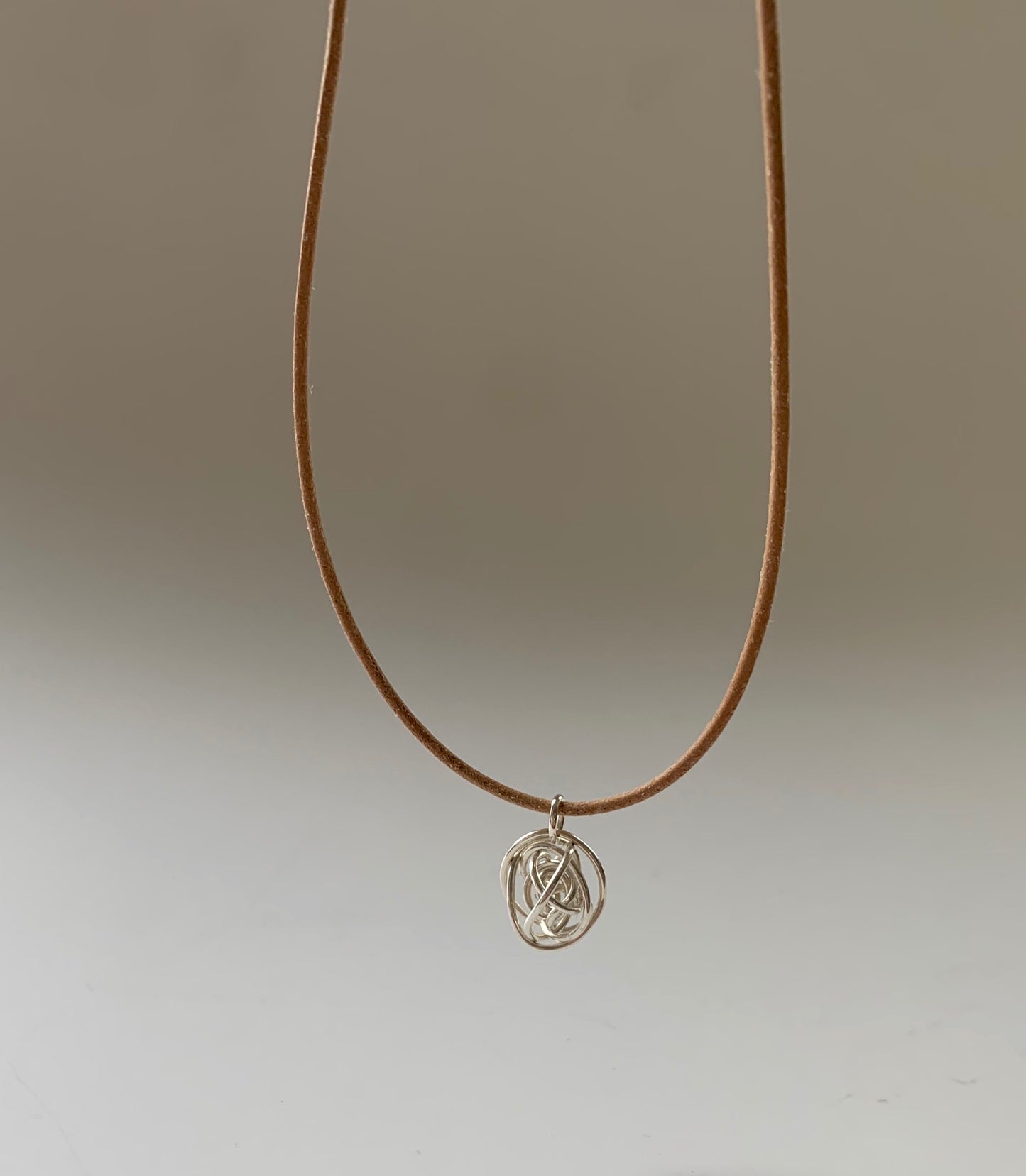 Silver Tumbleweed Knot Necklace