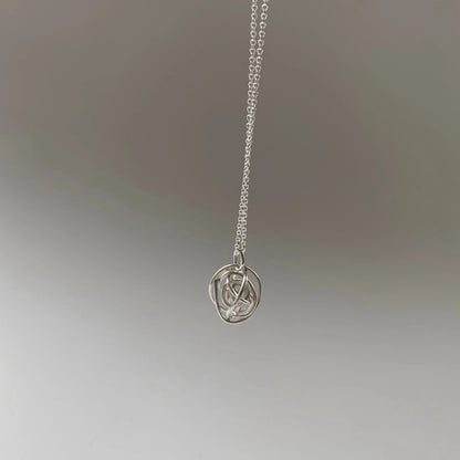 Silver Tumbleweed Knot Necklace