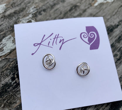 Knot Post Earrings in Sterling Silver
