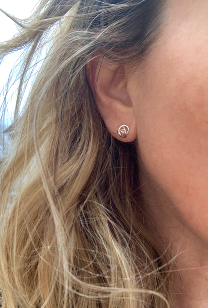Knot Post Earrings in Sterling Silver