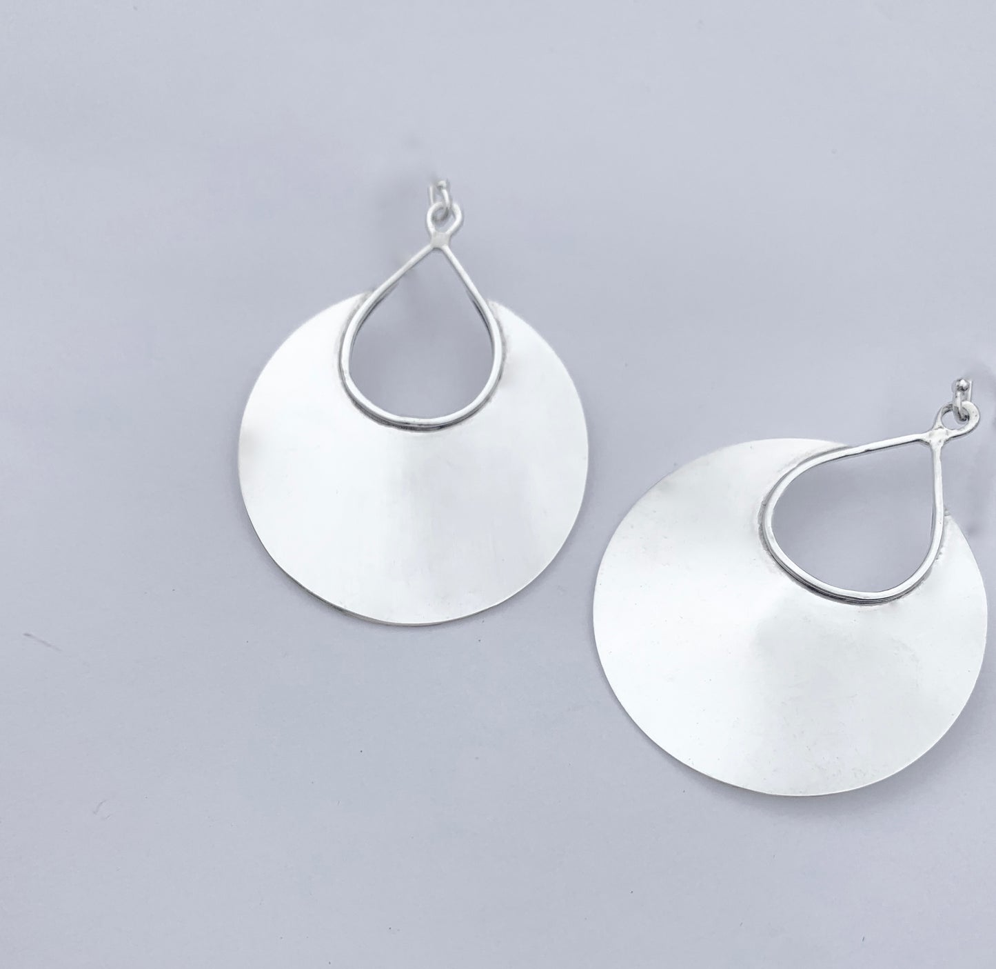 Large Silver Cut Out Teardrop Pendant on Chain or Leather