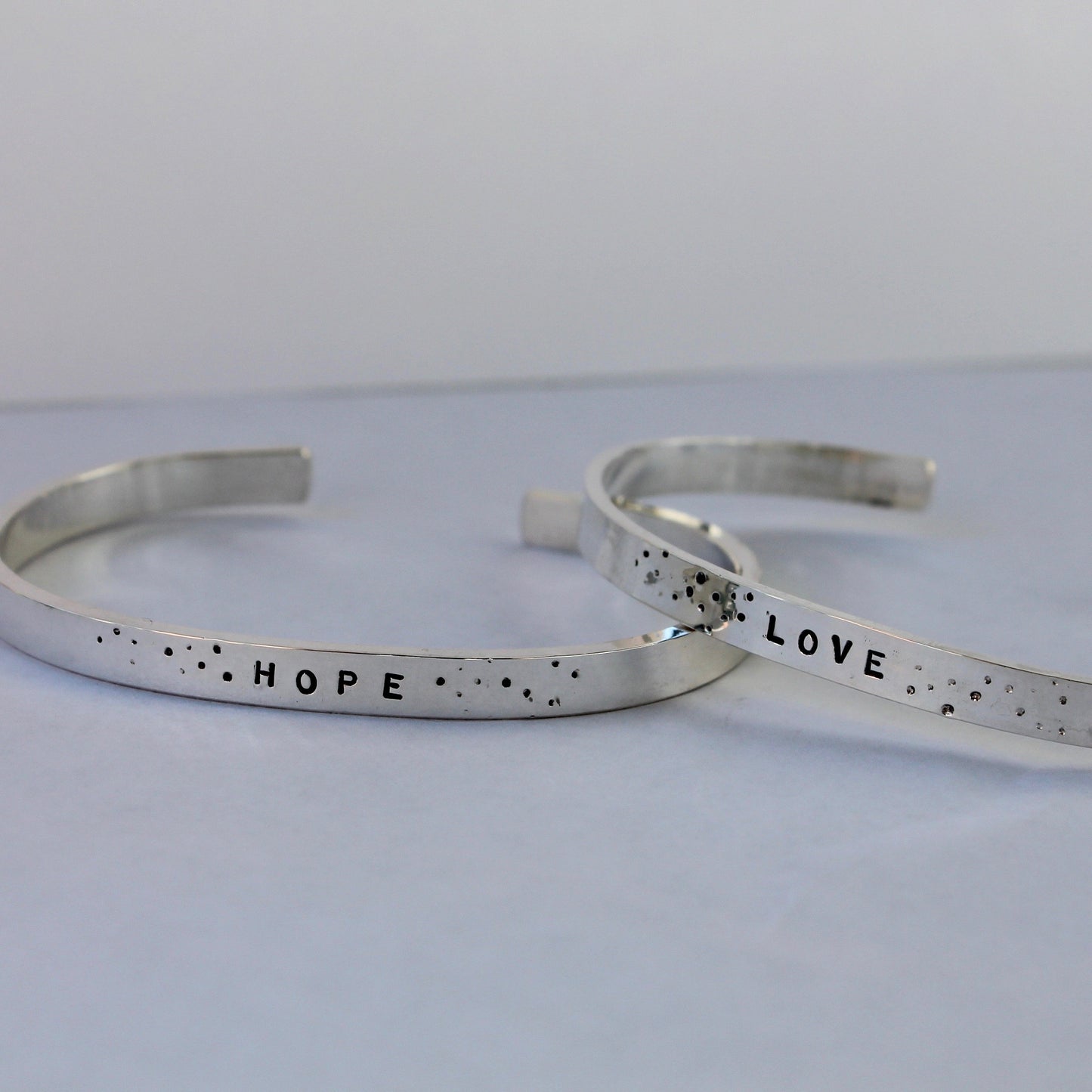 Cuff Bracelet with a Word of Your Choice in Silver
