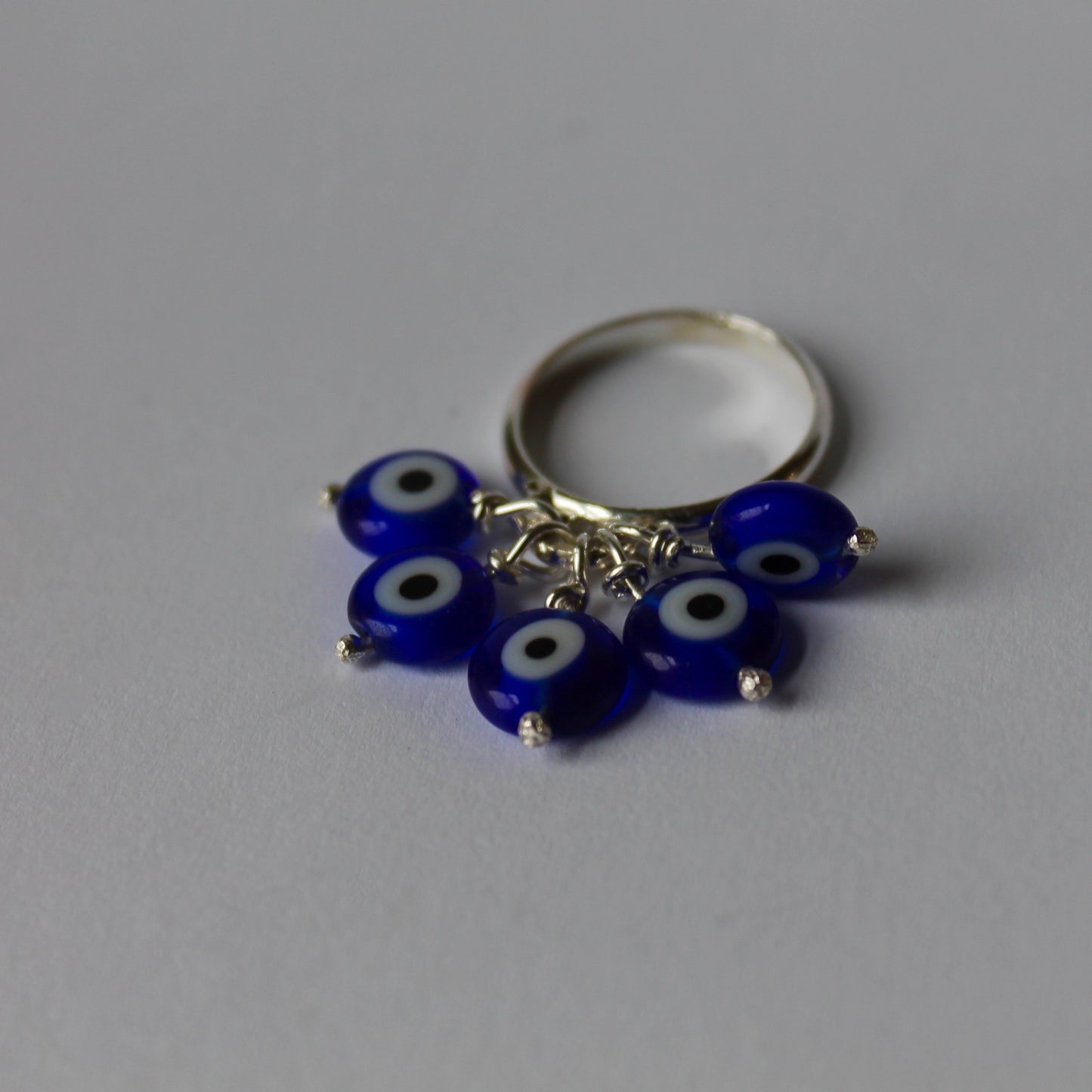 Blue Evil Eyes Ring