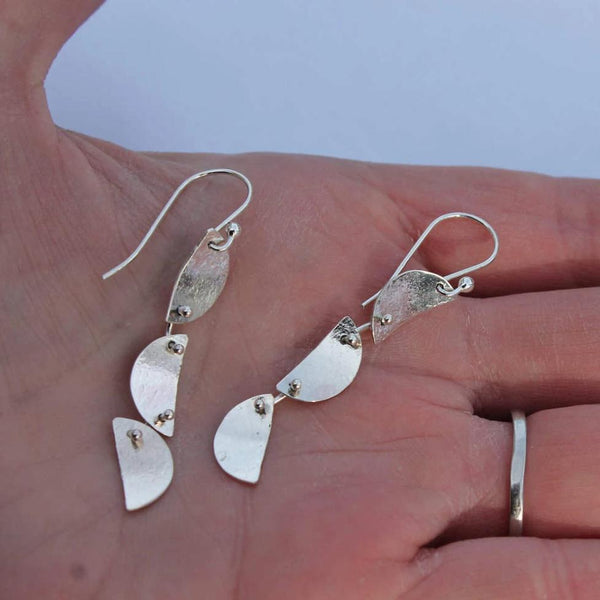 Half Moons Earrings in Silver
