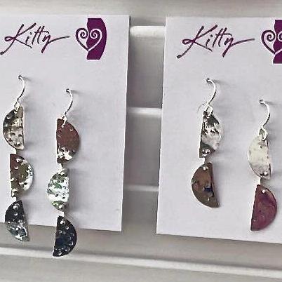 Half Moons Earrings in Silver