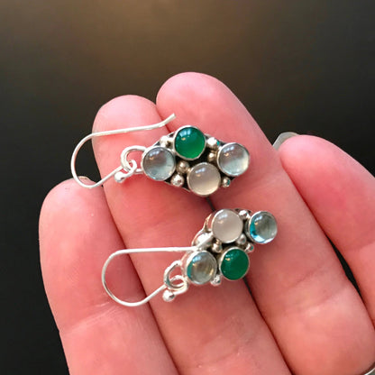 Birthstone or Multi-Stone Organic Earrings