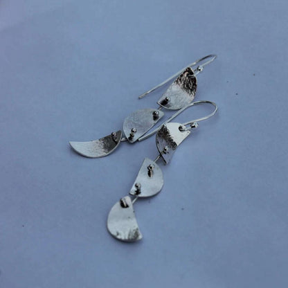 Half Moons Earrings in Silver
