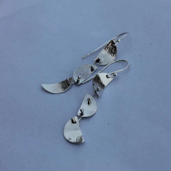 Half Moons Earrings in Silver