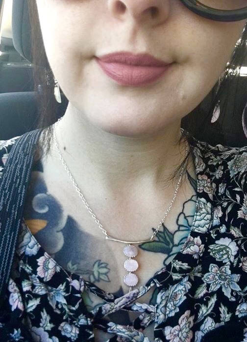 Three Stones Necklace in Silver