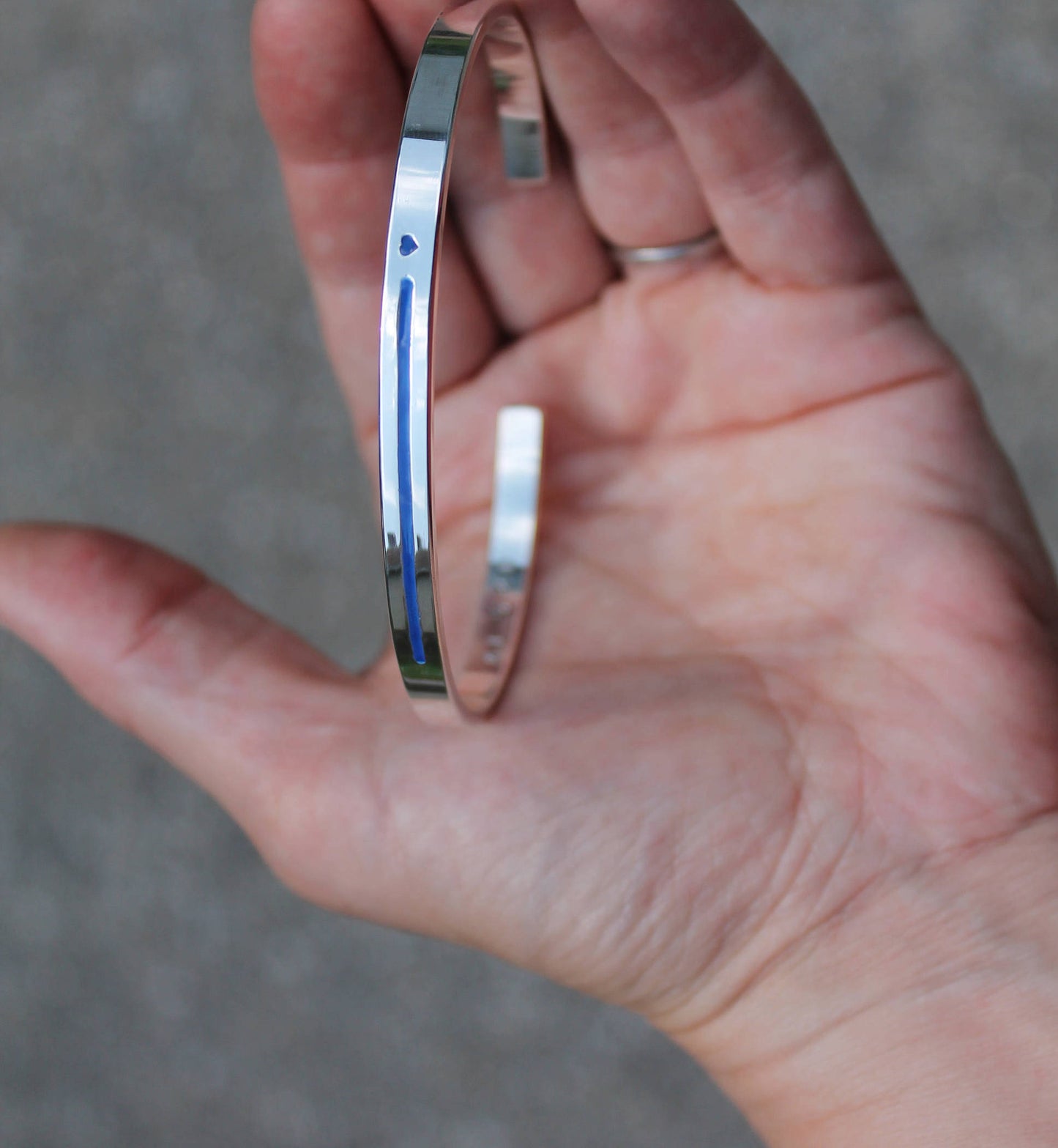 Thin Blue Line Police Bracelet