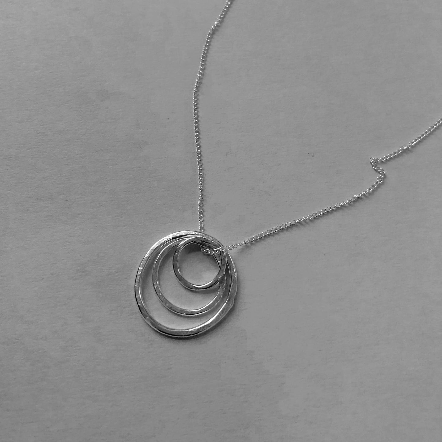 Three Circles Necklace in Silver