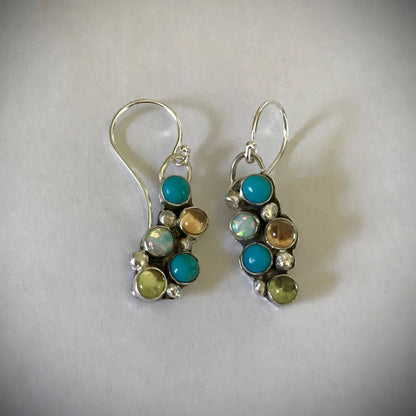 Birthstone or Multi-Stone Organic Earrings