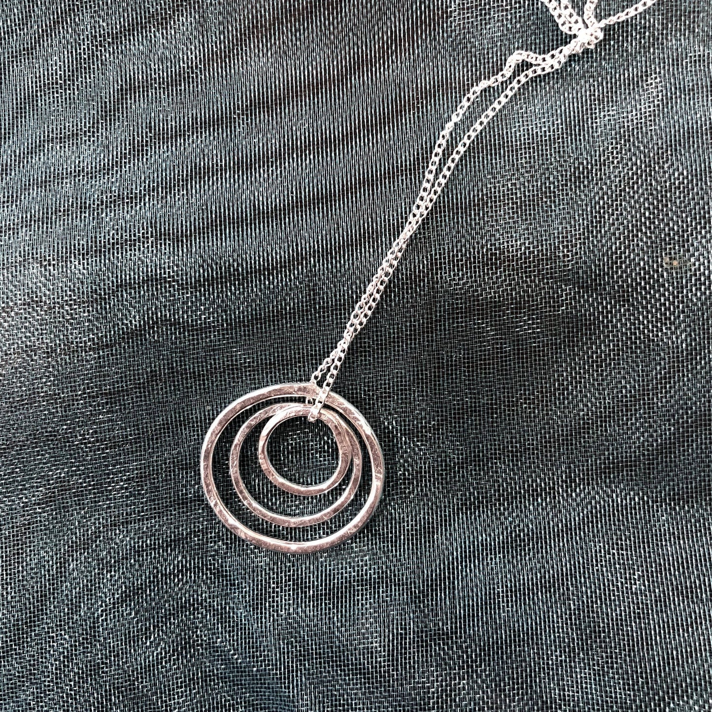 Three Circles Necklace in Silver