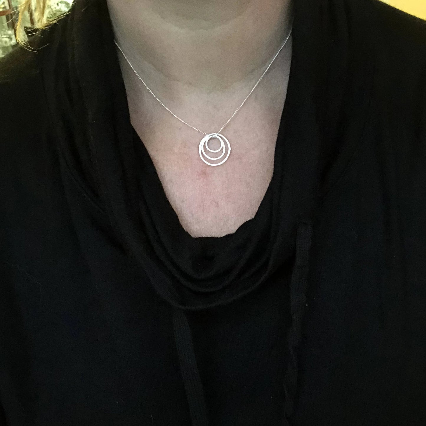 Three Circles Necklace in Silver