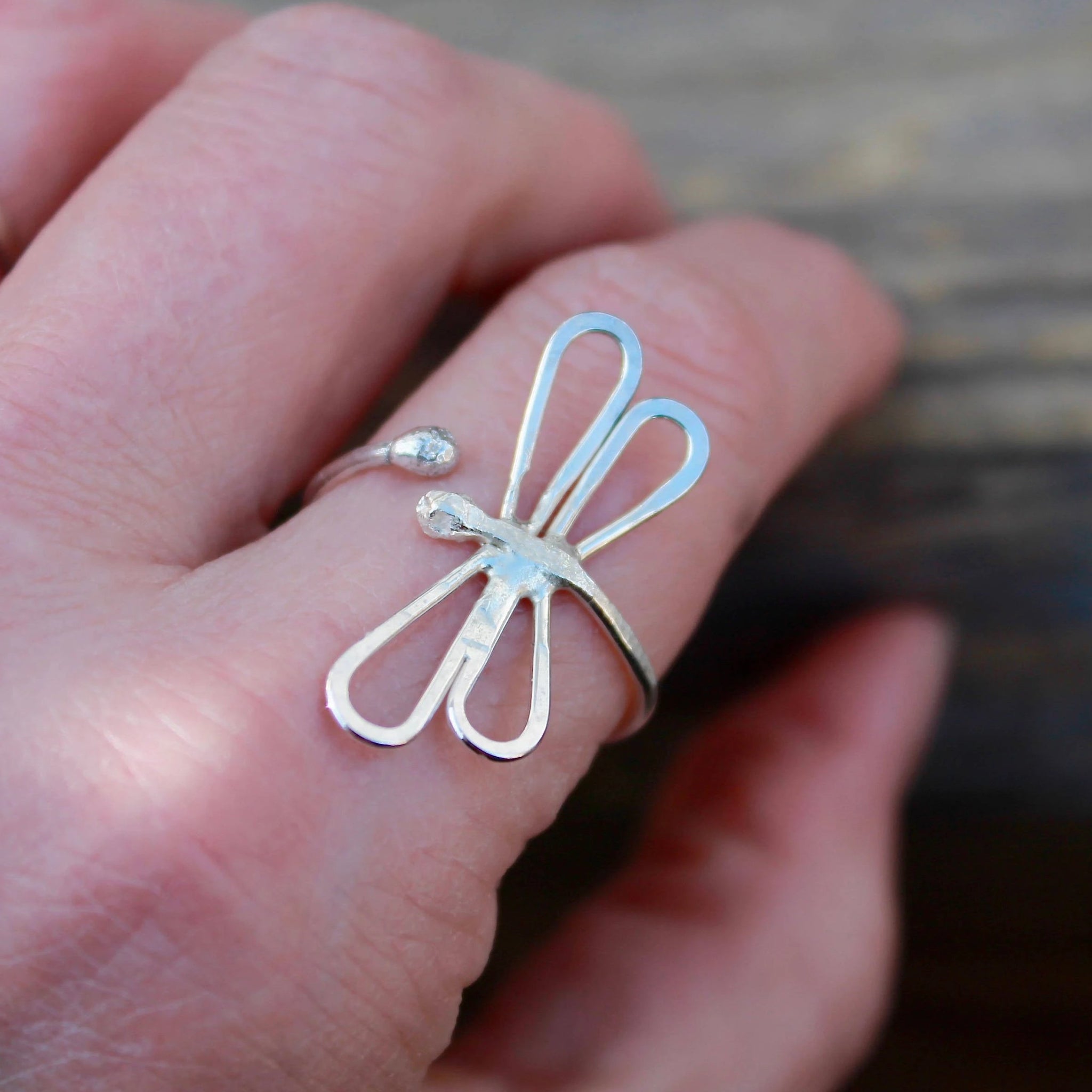 Silver Dragonfly Rings