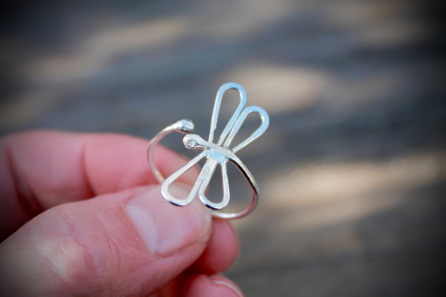 Dragonfly Ring in Silver