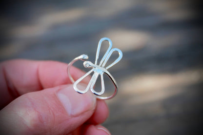 Dragonfly Ring in Silver