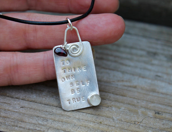 To Thine Own Self Be True Shakespeare Necklace