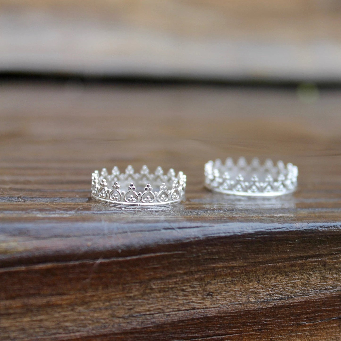 Crown Ring with Heart Design