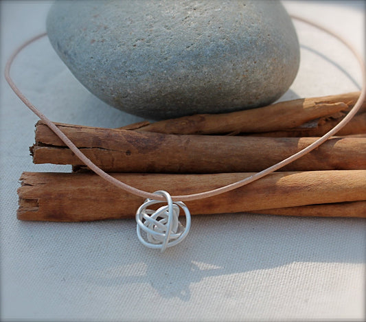 Silver Knot Tumbleweed Heavy Gauge Pendant