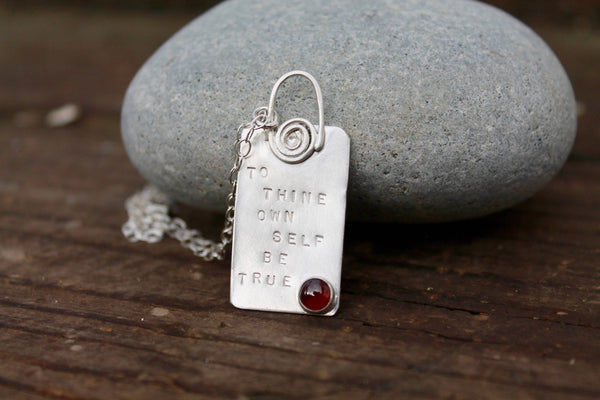To Thine Own Self Be True Shakespeare Necklace