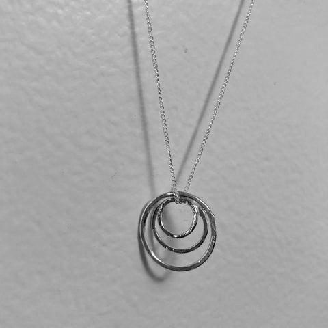 Three Circles Necklace in Silver