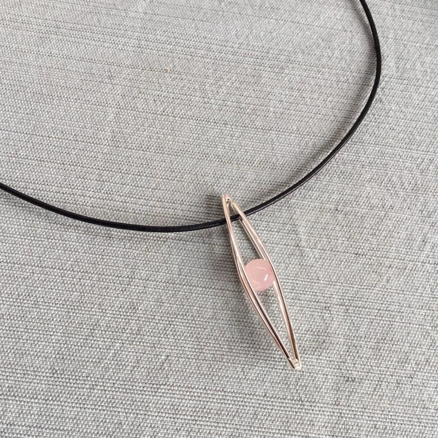 Captured Gemstone Sphere Pendant