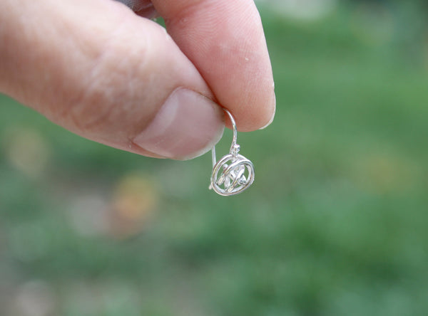Tumbleweed Knot Earrings in Sterling Silver