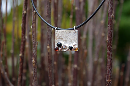 Tumbling Stones Necklace In Sterling Silver