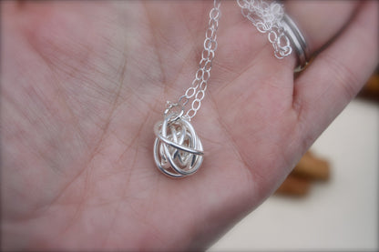 Silver Tumbleweed Knot Necklace