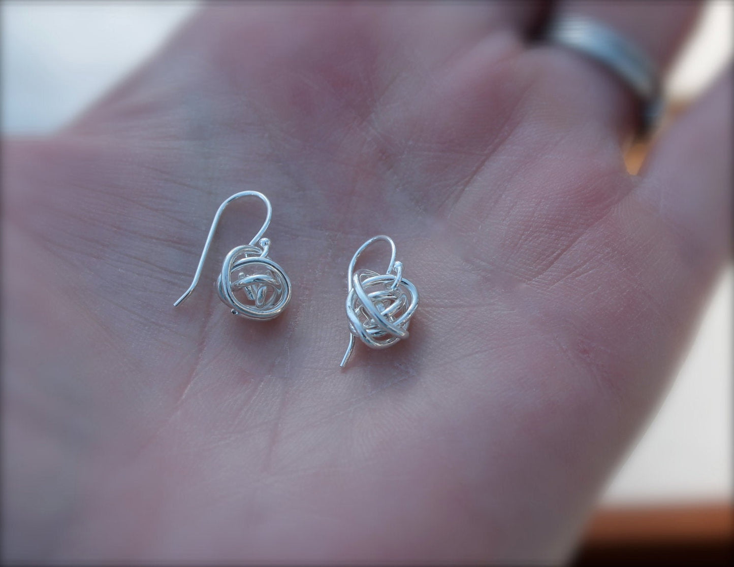 Tumbleweed Knot Earrings in Sterling Silver