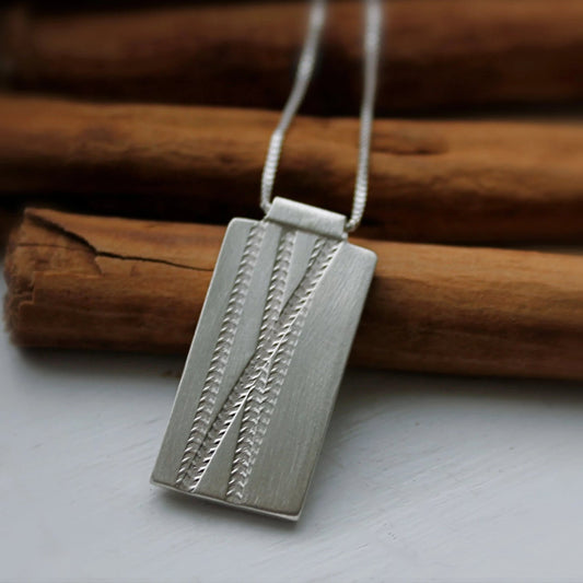 Mountain and Road Bike Silver Necklace