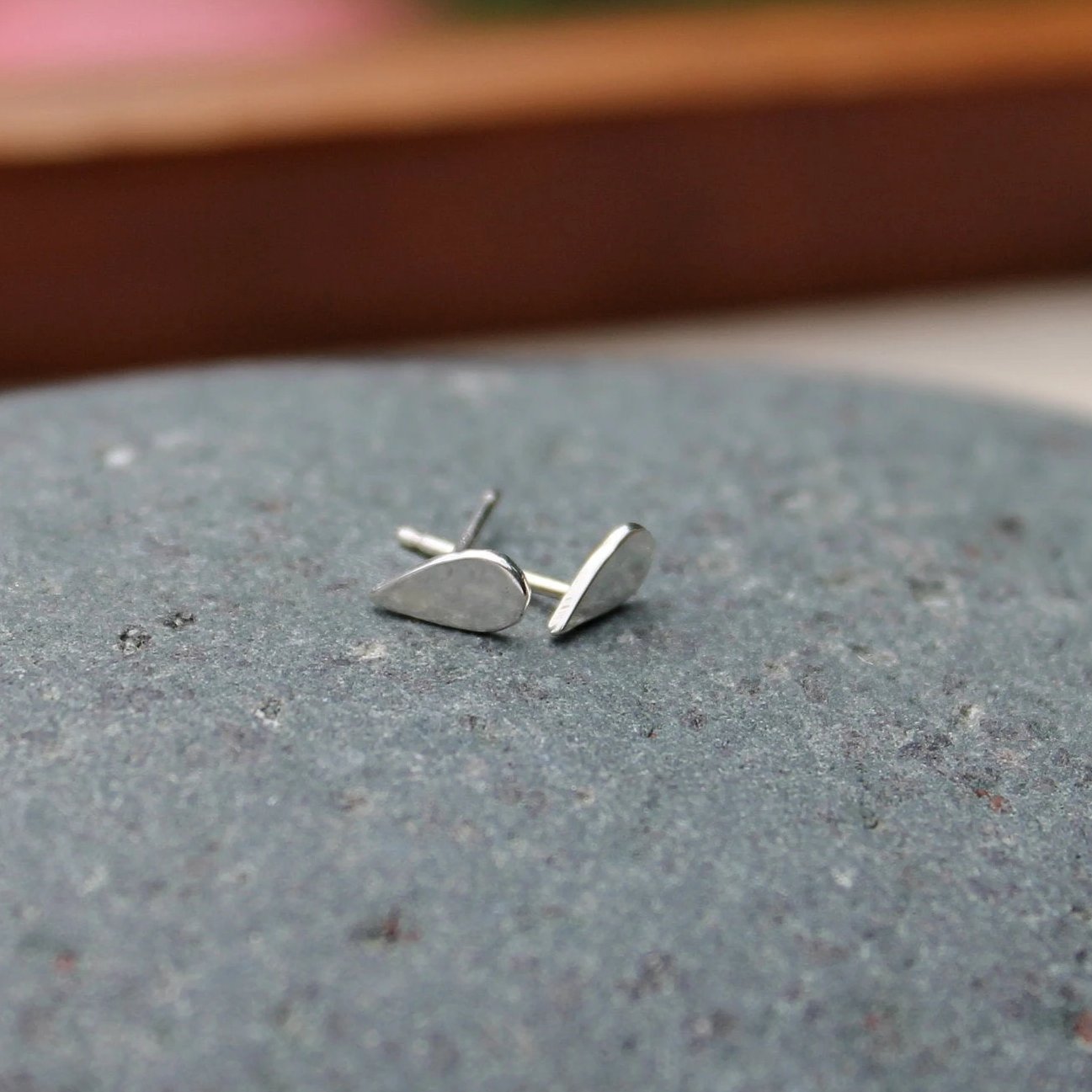 Teardrop Raindrop Silver Earrings