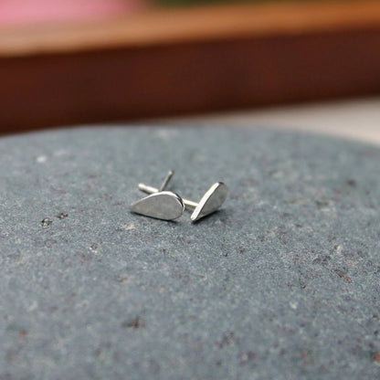 Teardrop Raindrop Silver Earrings