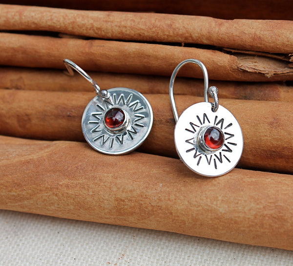 You Are My Sunshine Silver and Stone Earrings