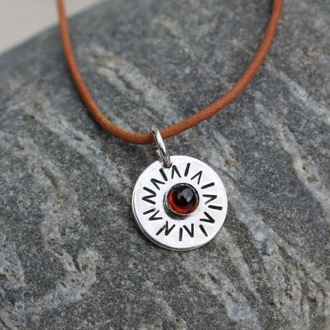 You Are My Sunshine Silver and Stone Necklace