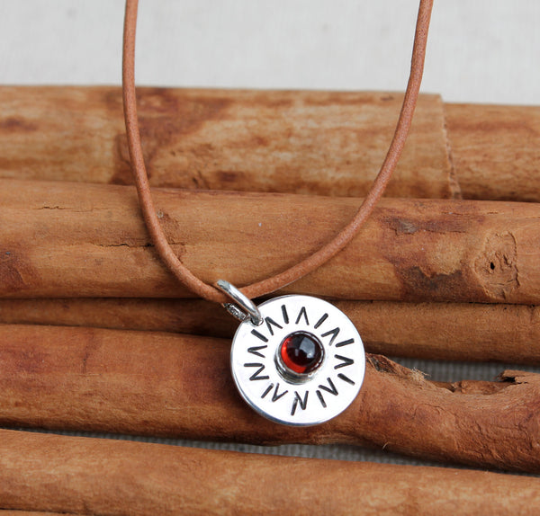 You Are My Sunshine Silver and Stone Necklace