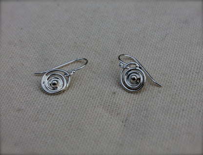 Small Nest Earrings in Silver