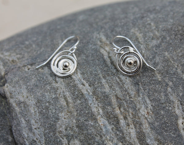 Small Nest Earrings in Silver