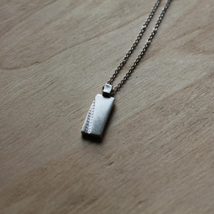 Mini Bike Track Necklace in Silver