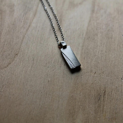 Mini Bike Track Necklace in Silver