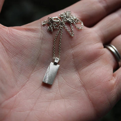 Mini Bike Track Necklace in Silver
