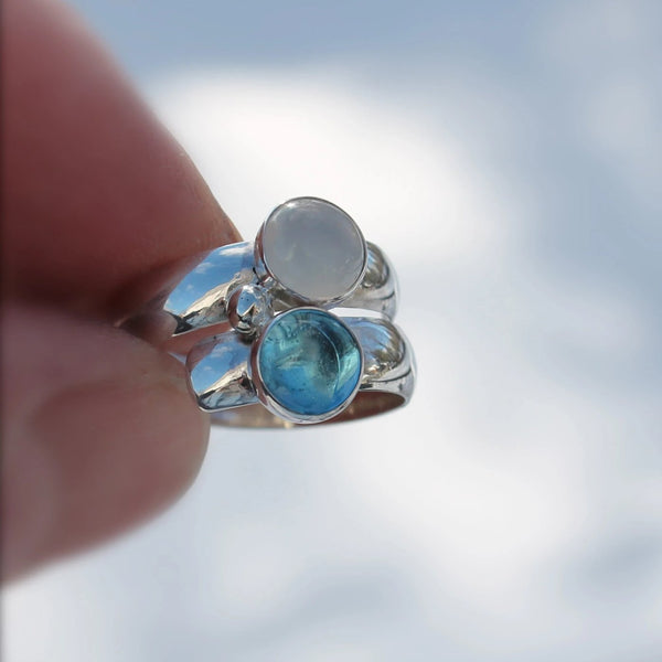 Two Stone Birthstone Ring "Fairy Tale Ring"