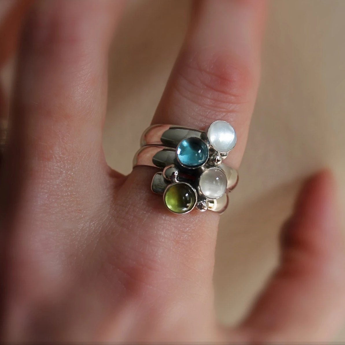 Birthstone Ring Fairy Tale Ring Four Stones