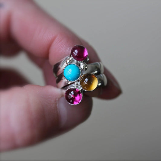 Birthstone Ring Fairy Tale Ring Four Stones