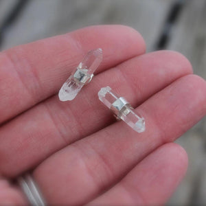 Raw Crystal Point Post Earrings